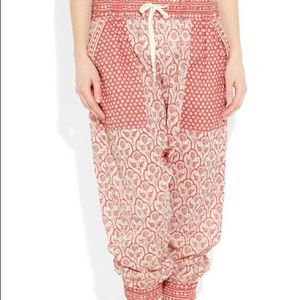 Hair printed cotton-voile harem pants.